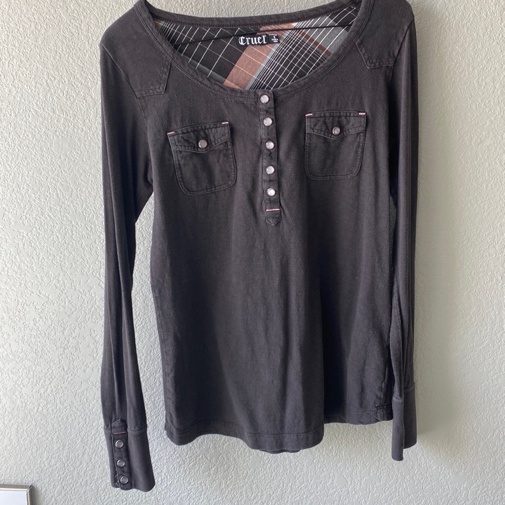 Brown long sleeve Cruel shirt